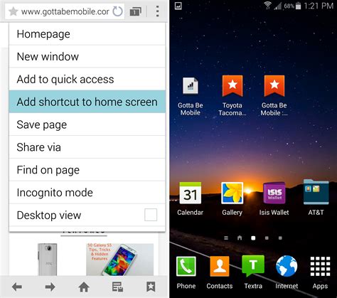 How To Add Bookmark To Galaxy S5 Home Screen Moyens Io