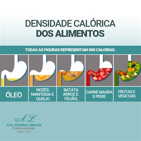 Densidade calórica dos alimentos Dra Andréia Latanza Endocrinologista