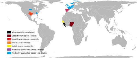 Use this map by software company esri to learn how ebola has affected countries from south africa to spain since the virus' first recognition in 1976 Here's A Map Of All The Countries With Ebola