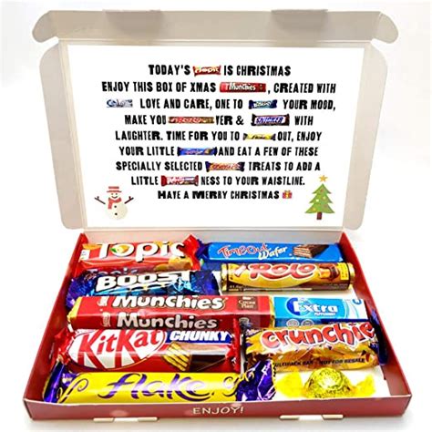 10 Piece Merry Christmas Personalised Chocolate Poem T Box Best