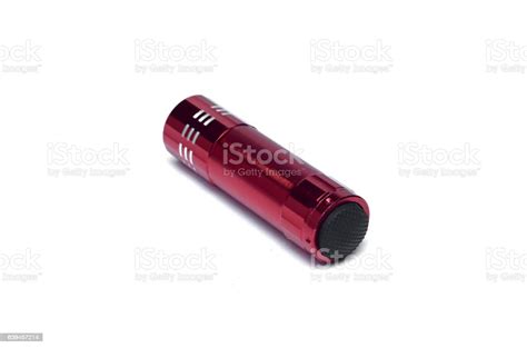 Led Red Torch Light In White Background Stock Photo Download Image