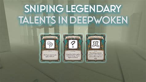 How To Snipe Legendary Talents In Deepwoken For Freshies Obsolete