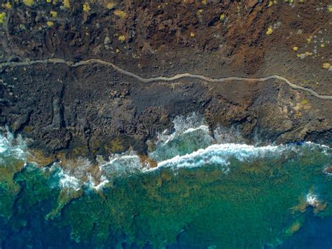 Path On Lava By The Sea 3 Tenerife Canary Islands Stock Photo