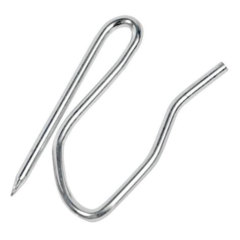 60 Pack Metal Curtain Hooks Pin On Drapery Hooks 12 By 08 Inch Silver
