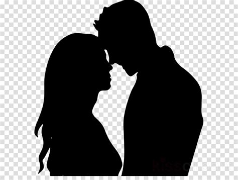 Romance Silhouette Love Interaction Kiss Clipart Silhouette Painting