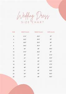 Wedding Dress Size Chart In Pdf Download Template Net