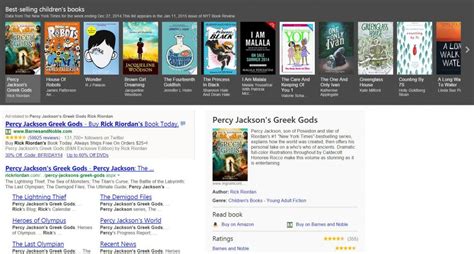 Bing Search Brings Best Sellers Carousel For Books