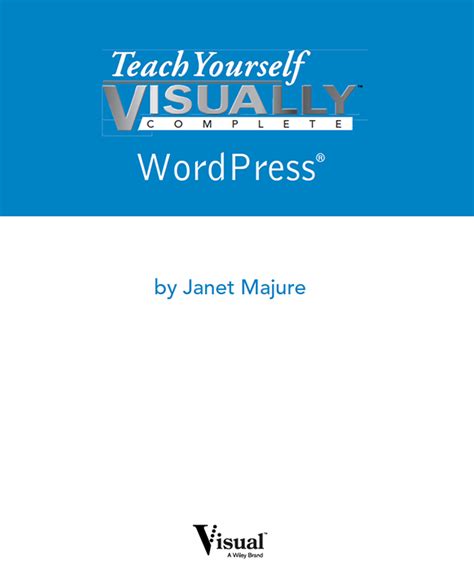 Title Page Teach Yourself Visually Complete Wordpress Book