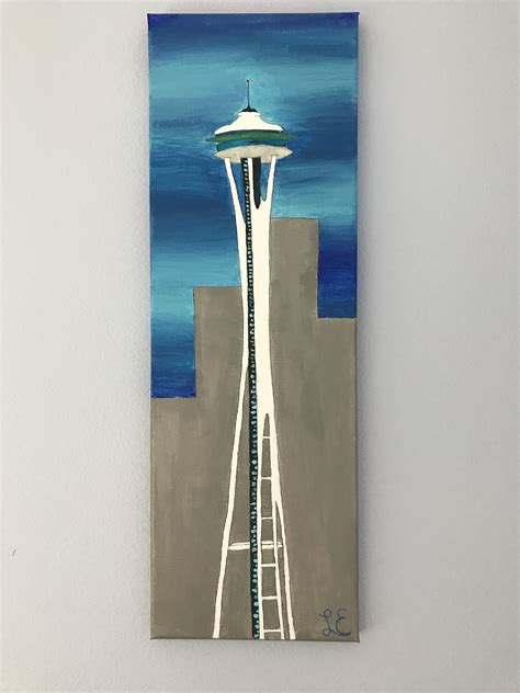Space Needle Painting Art Painting Space Needle
