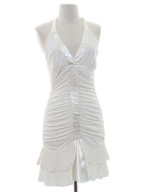 Cocktail Dress: 90s -Jessica McClintock- Womens winter white background ...