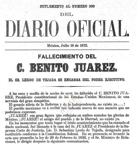 Benito Juárez En El Sesquicentenario De Su Muerte 1872 2022