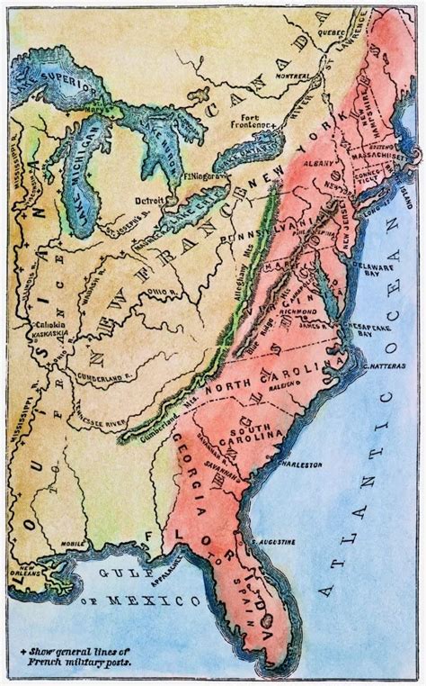 Póster Con Mapa De La América Colonial Con Texto En Inglés