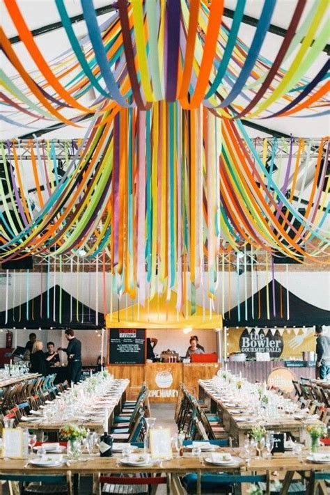 Before ordering wedding ceiling decorations, be sure to read the descriptions carefully. colourful wedding ribbons | Diy wedding decorations, Diy ...