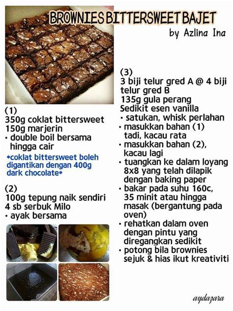 Thank & credit to azlina ina. Resepi Biskut Brownies Azlina Ina - Resepi Bergambar