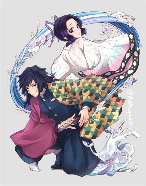 Shinobu Giyuu Kimetsu No Yaiba Giyuu Tomioka Gyomei Himejima