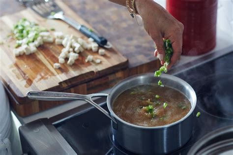 Turn off the heat and stir in miso paste. How To Make Miso Soup: The Best Method for Most Home Cooks | Kitchn