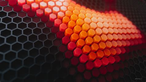 You will definitely choose from a huge number of pictures that option that will suit you exactly! Hexagons 4K Wallpaper, Patterns, Orange background, Orange ...