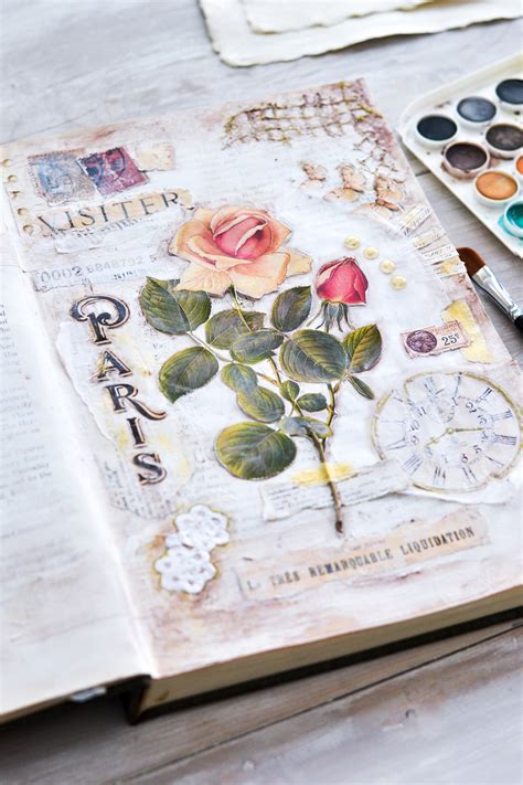 Diy French Altered Book Art Journal Dreams Factory