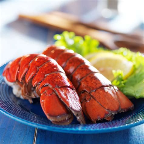 Canadian Atlantic Lobster Tails Caudles Catch Seafood