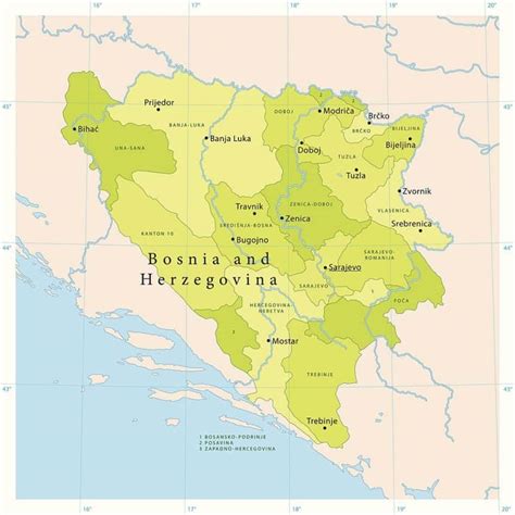 Mapas De Bosnia Y Herzegovina Mapas Politicos Y Físicos