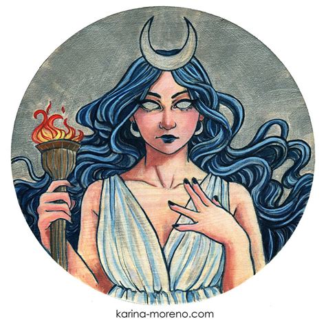 Sélène déesse grecque de la lune peinture IMPRIMER Etsy France