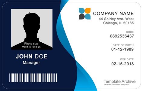 ID Badge ID Card Templates FREE TemplateArchive