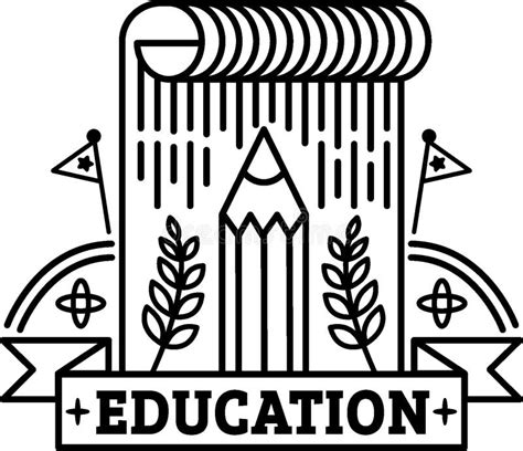 Education Logo Element Vector Illustration Decorative Design Stock