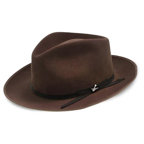 Mens Stetson Stratoliner Fur Felt Fedora Hat 25 In Brim Fashionable