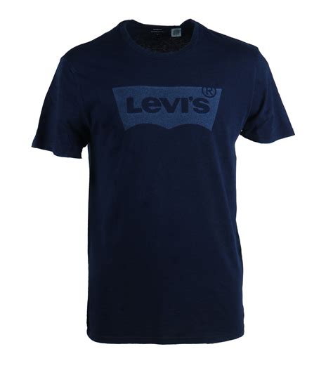 Levis T Shirt Logo Print Graphic Navy