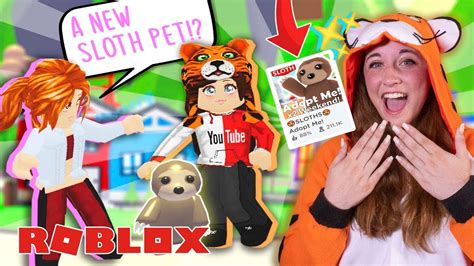 Giving Away The New Sloth Pet Adopt Me Update Youtube