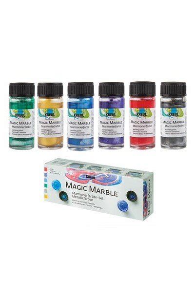 Set 6 Culori Metalizate Cu Efect De Marmorare Magic Marble 73610