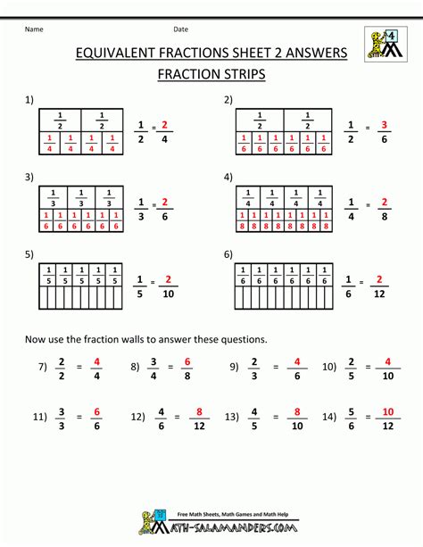 You can create printable tests and worksheets from these grade 5 fractions and ratios questions! Equivalent Fractions Worksheet 5Th Grade — excelguider.com