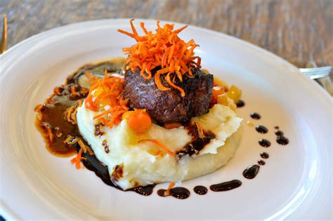 Cover the dish with parchment paper this dish is best made a day ahead, then portioned and reheated in 400 degree f oven for 10 to 15 minutes. Perfectly cooked Beef Tenderloin on a bed of Mashed Potatoes at Cili - Yelp
