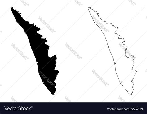 Kerala Map Royalty Free Vector Image Vectorstock