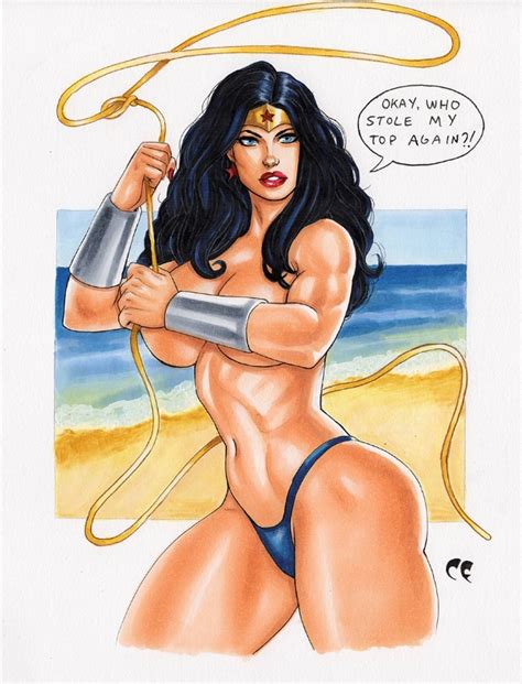 Rule 34 Big Breasts Chris Foulkes Dc Dc Comics Diana Prince Female Female Only Solo Female