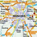 Muenchen mapa - mapa del centro de Munich (Baviera - Alemania)