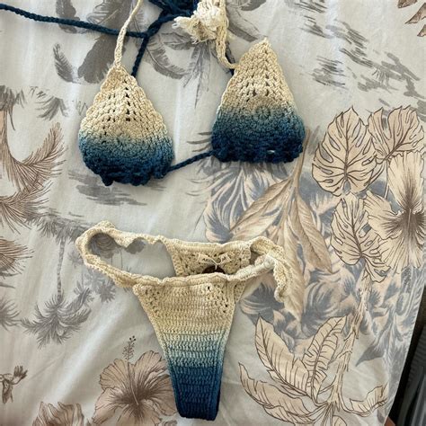Akoïa Swim Crochet Bathers Top And Bottom Set Depop