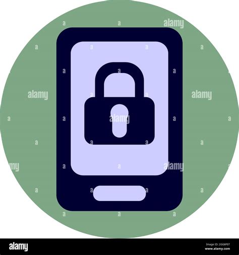 Locked Phone Illustration Vector On A White Background Stock Vector