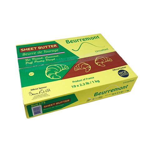 Beurremont Tourage Butter In Sheets 82 22lbbox Of 10 Pastry Depot