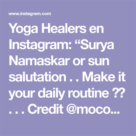 Yoga Healers En Instagram “surya Namaskar Or Sun Salutation Make
