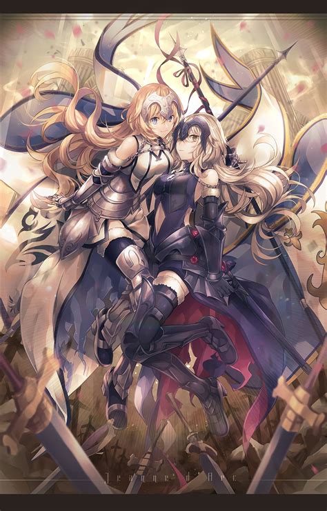 two female anime characters wallpaper ruler fate grand order jeanne alter fate grand order