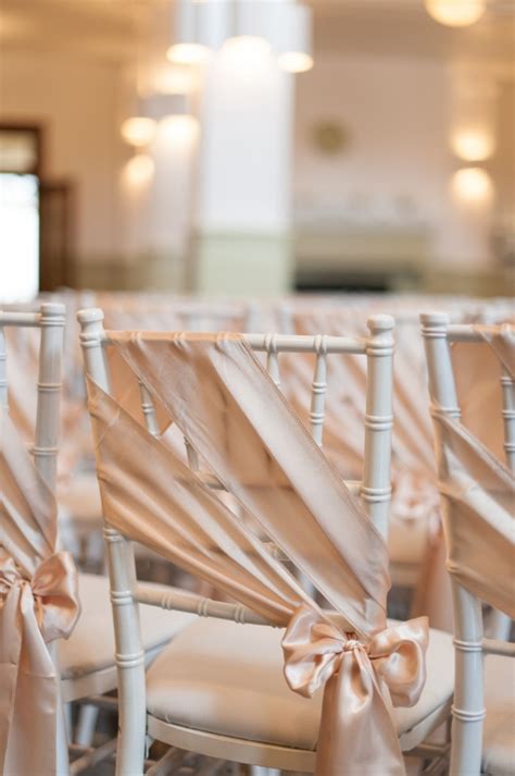 Satin Ribbon Sashes On Ceremony Chairs Elizabeth Anne Designs The