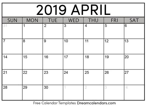 Printable April Calander Printable Word Searches