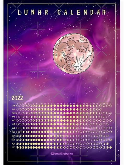 Lunar Calendar 2022 Poster For Sale By Sierratruong Redbubble