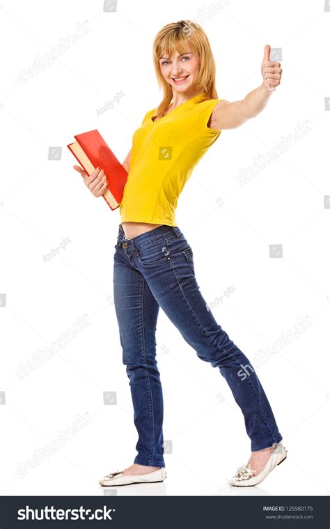 Young Student Book Hand Giving Thumbup Stock Photo 125980175 Shutterstock