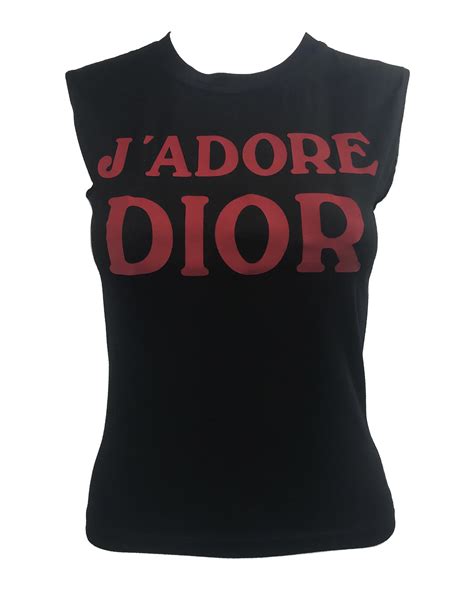 Christian Dior Jadore Dior Logo Print Tank Top Fruit Vintage