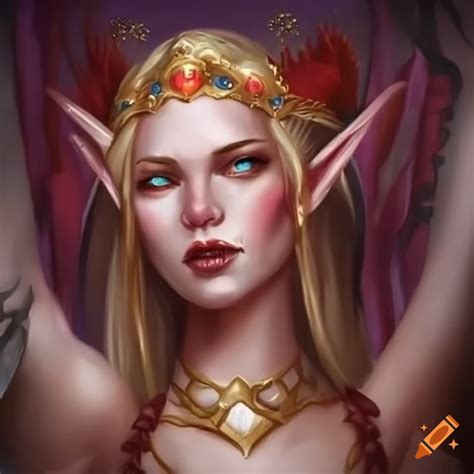 Regal Blood Elf Princess Artwork On Craiyon
