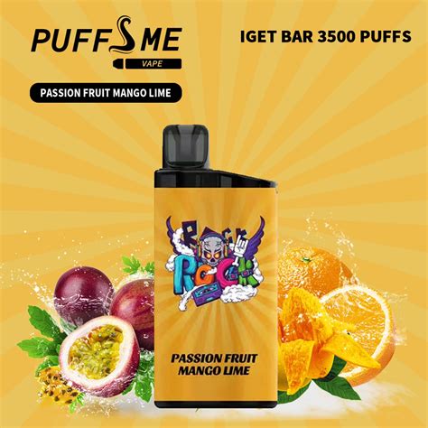 Buy Iget Bar 3500 Puffs Passion Fruit Mango Lime Online Puffsme
