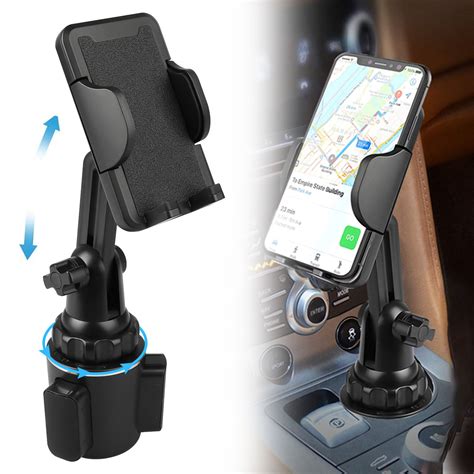 Car Cup Holder Phone Mount, Adjustable Cupholder Cell Phone Cradle Car ...
