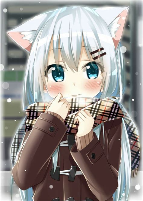 Cute Anime Girl Neko Chica Gato Neko Anime Anime Cat Manga Girl